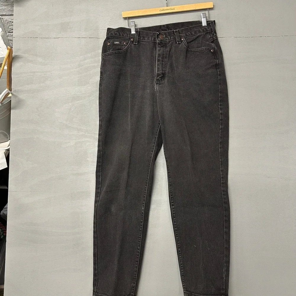 Lee Mens Jeans Black Wash Straight Leg Casual Denim Pants Size 15‎ Medium